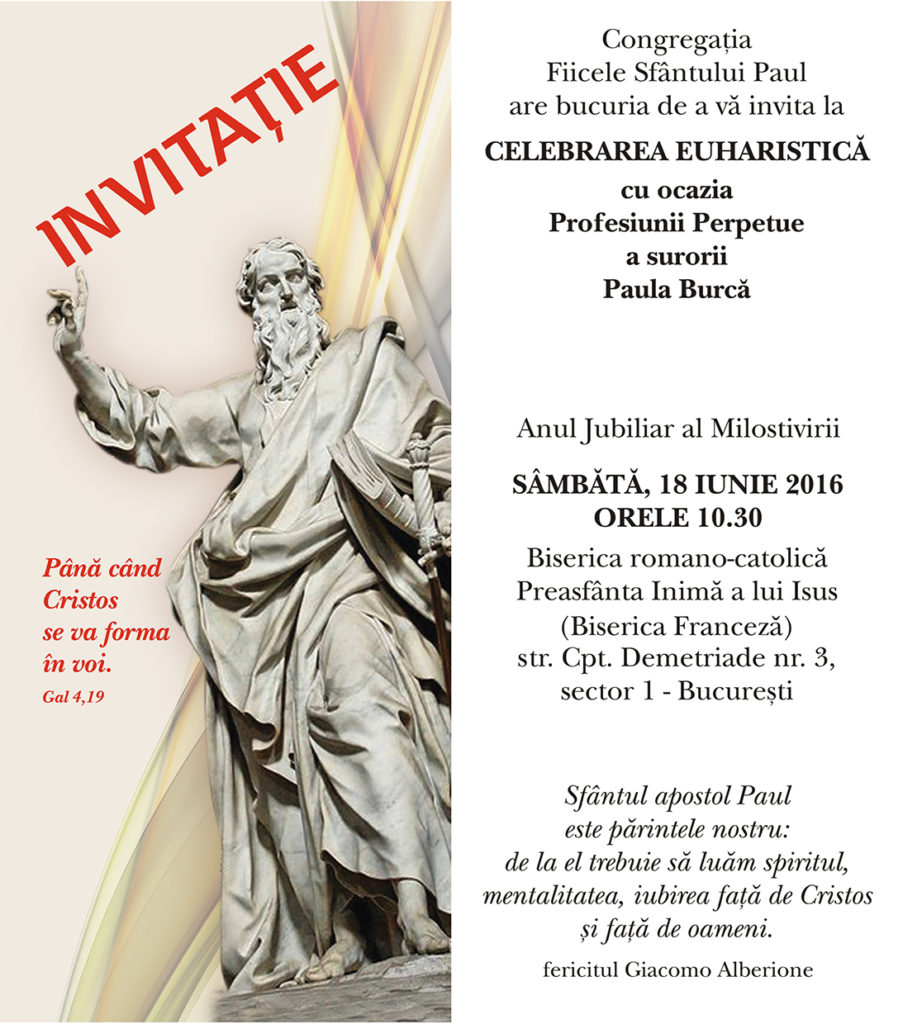 invitaţie profesiune